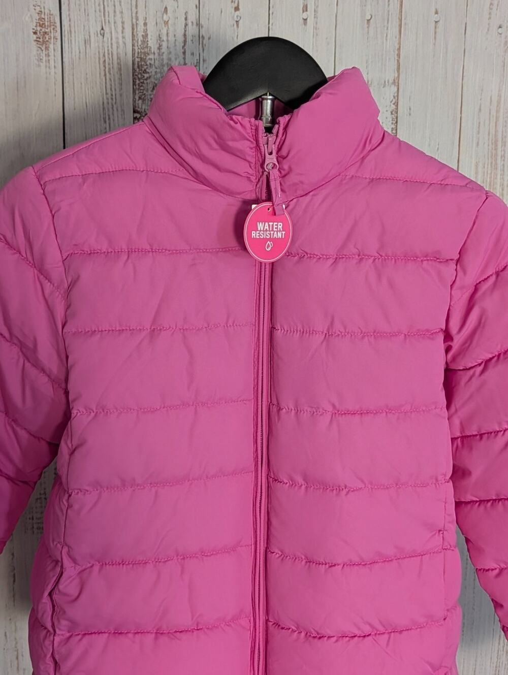 The Childrens Place Puffer Jacket Girls XL 14 Bubblegum Pink Water Resistant NWT